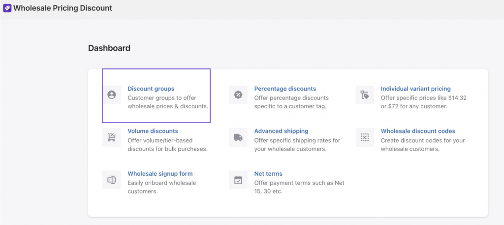 discount group for creating minimum order quantity on sh spiffy